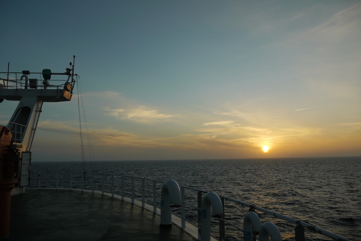 Sunset on RRS James Cook